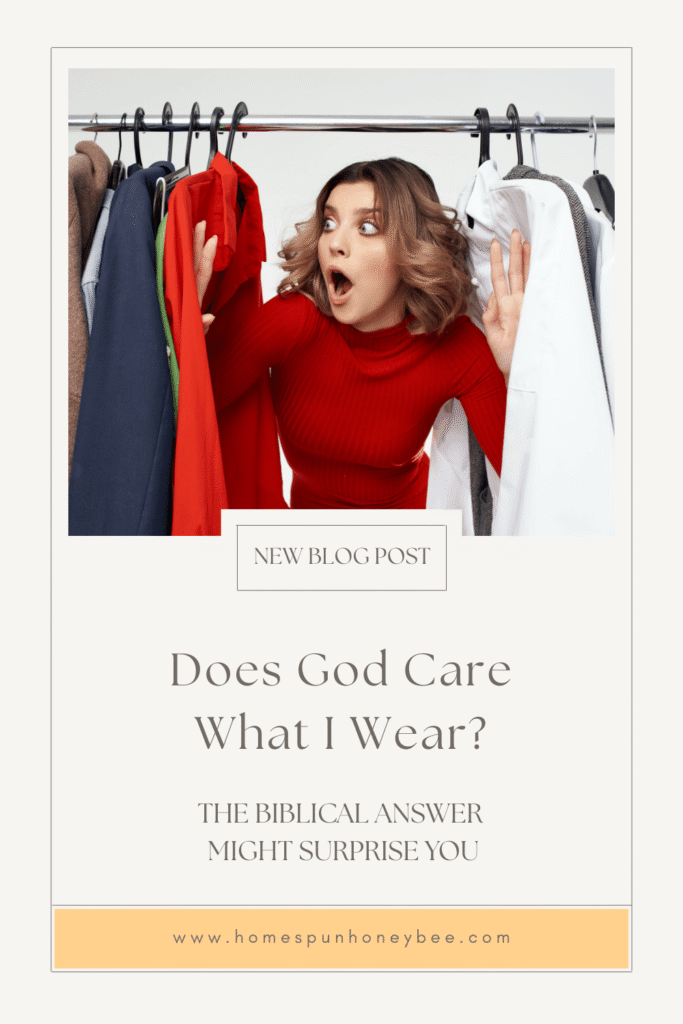 Does God Care What I Wear? (And What That Means for Raising Daughters) 8 woman peeking out from clothes closet