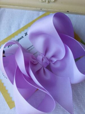 Classic lavender hairbow by homespun honeybee designs