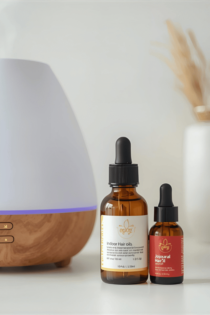 humidifier and hair oils for winter hair care