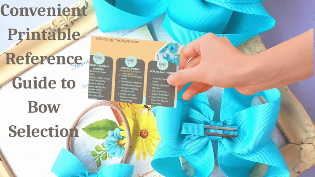 hand holding convenient bow selection guide mockup