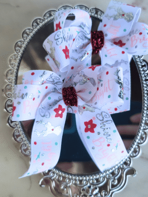 shine bright rudolph pigtail hair clip set